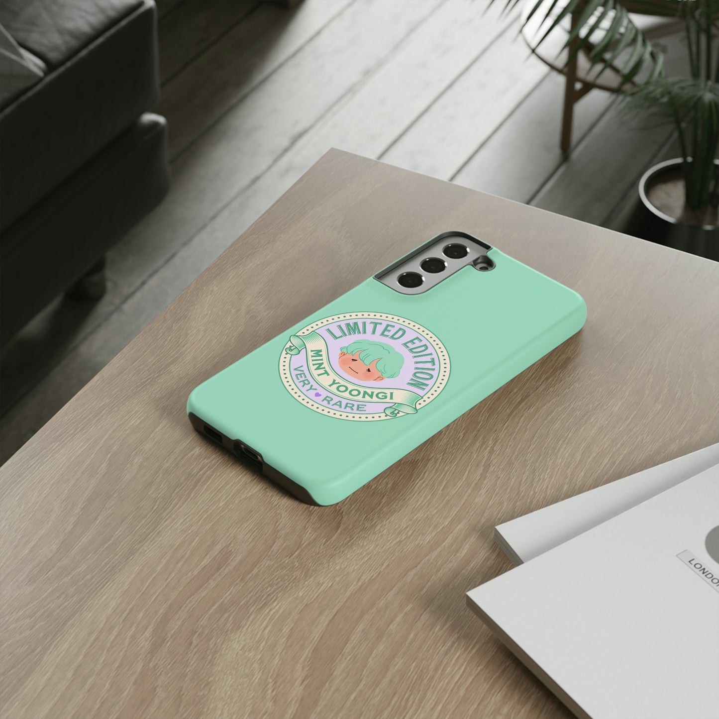 BTS Phone Case | BTS Suga Mint Yoongi | bts aesthetic phone case | bts inspired