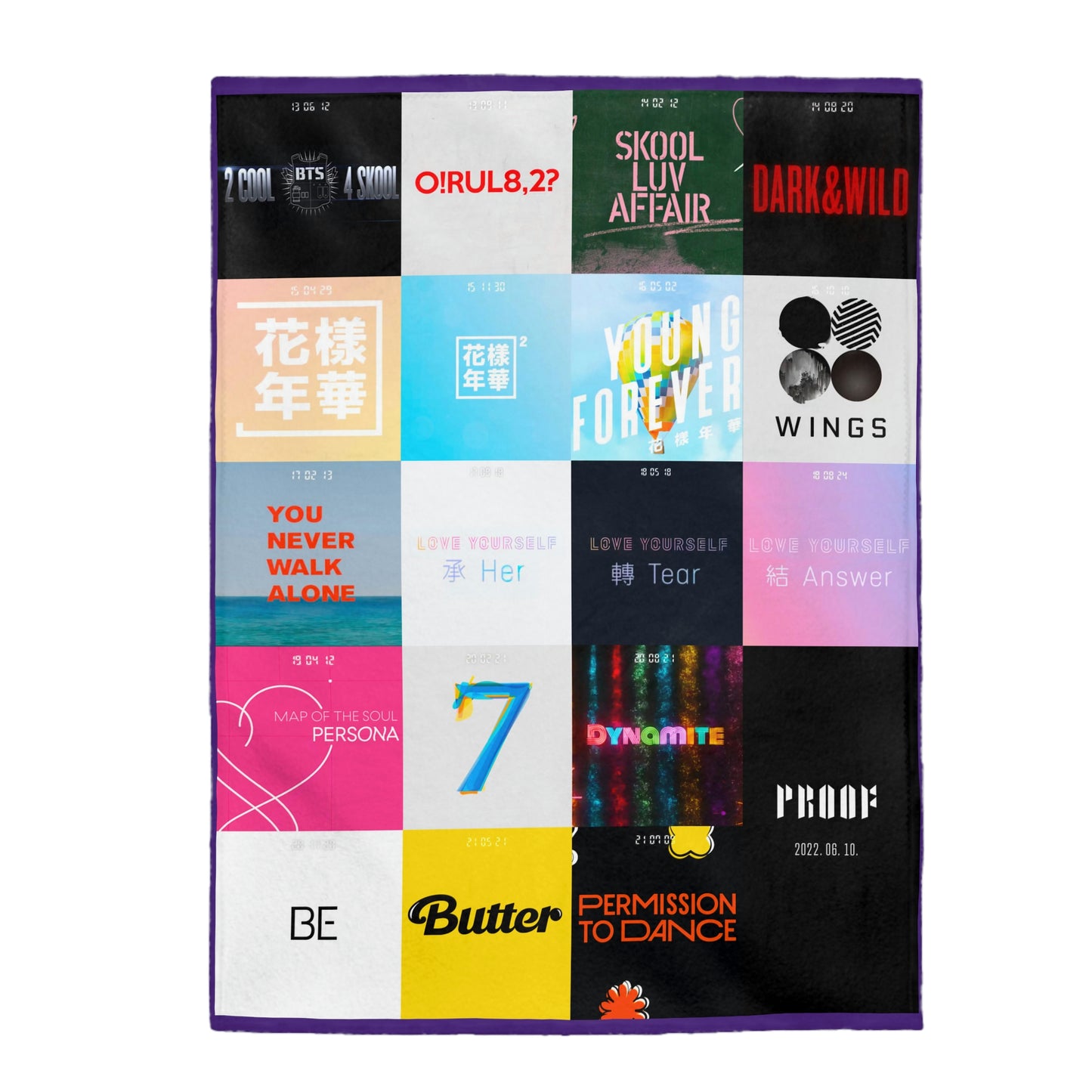 BTS Proof Blanket | BTS Proof Logo Trailer | bts aesthetic Plush Velveteen blanket | bts inspired