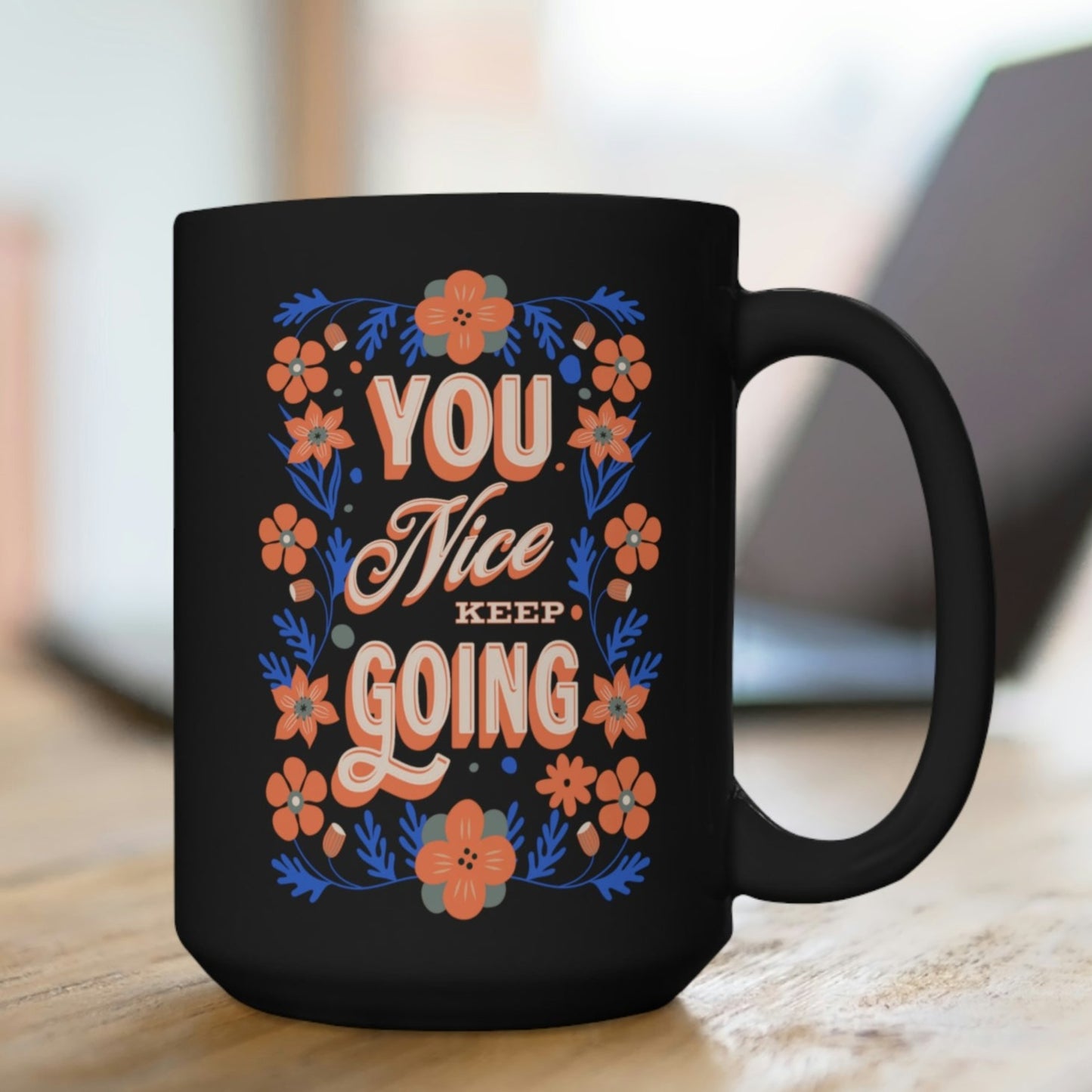 BTS mug Park Jimin You Nice Keep Going 15 Oz Black Mug