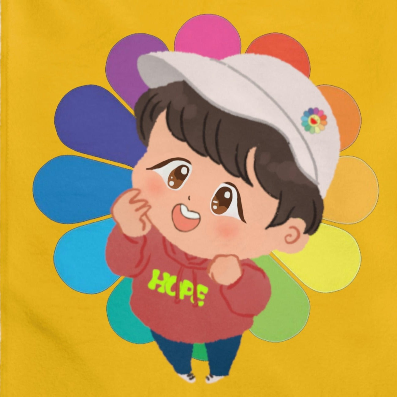 BTS Plush Velveteen Blanket | BTS JHope Hobi | Hobicore Hope World