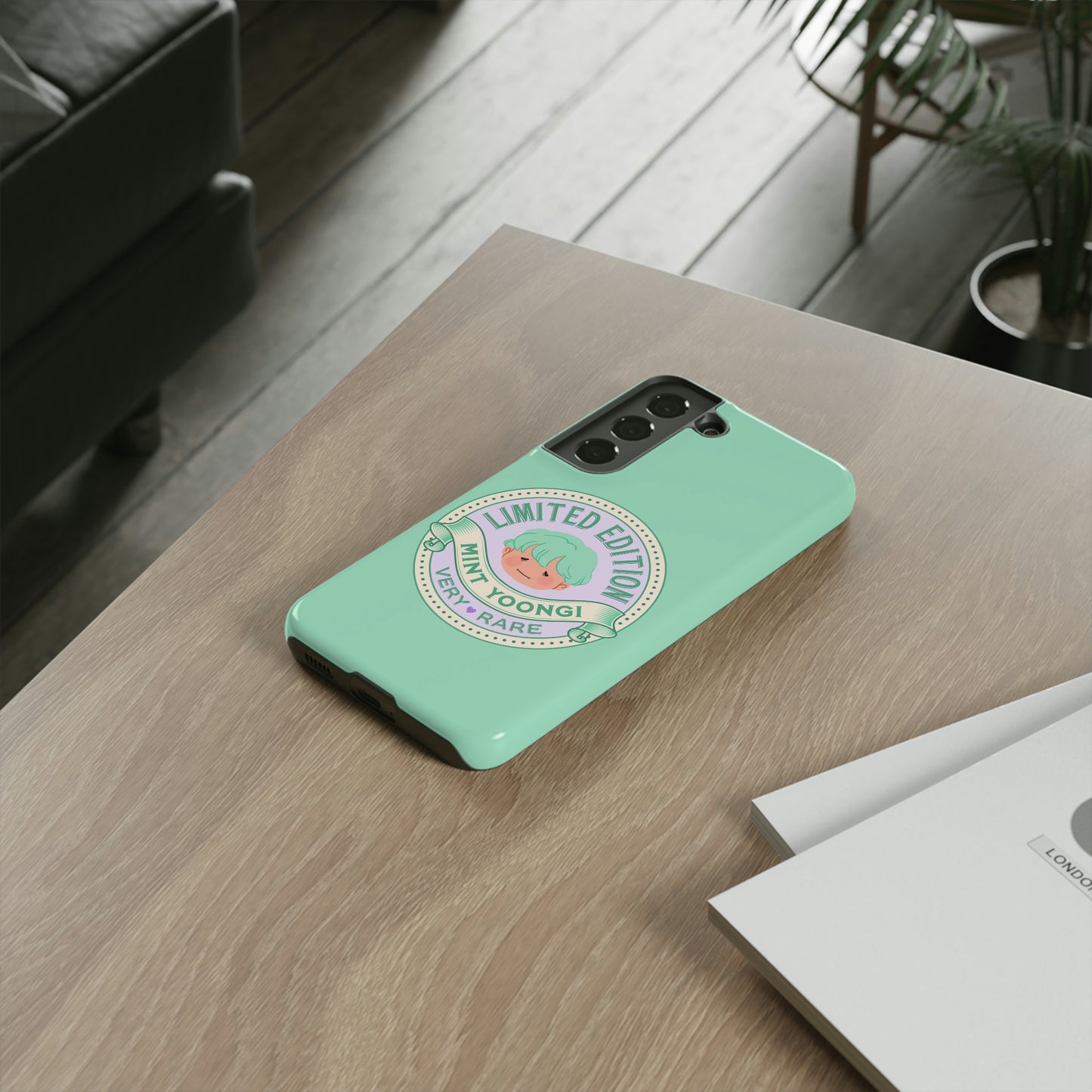 BTS Phone Case | BTS Suga Mint Yoongi | bts aesthetic phone case | bts inspired