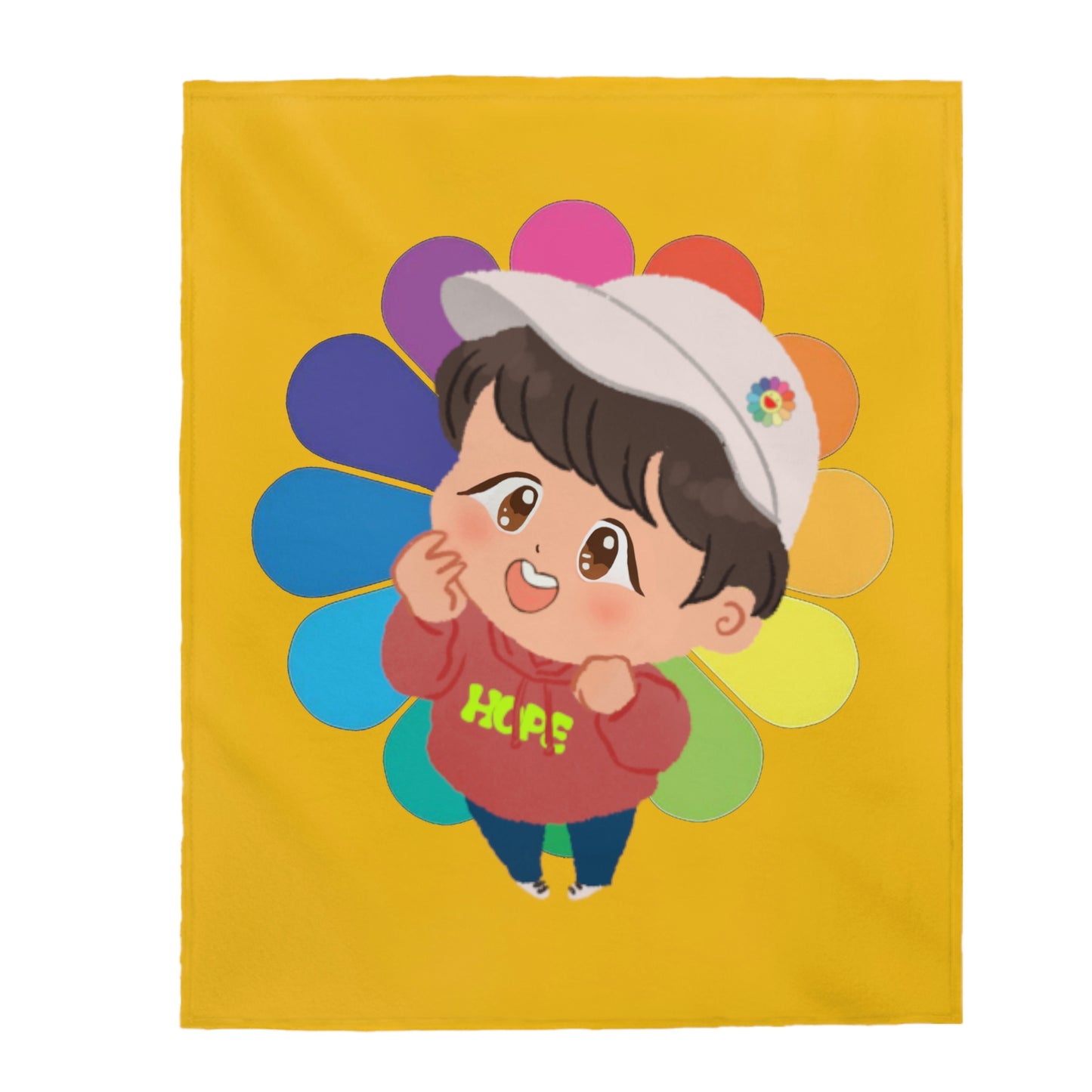 BTS Plush Velveteen Blanket | BTS JHope Hobi | Hobicore Hope World | anime cartoon kpop gift