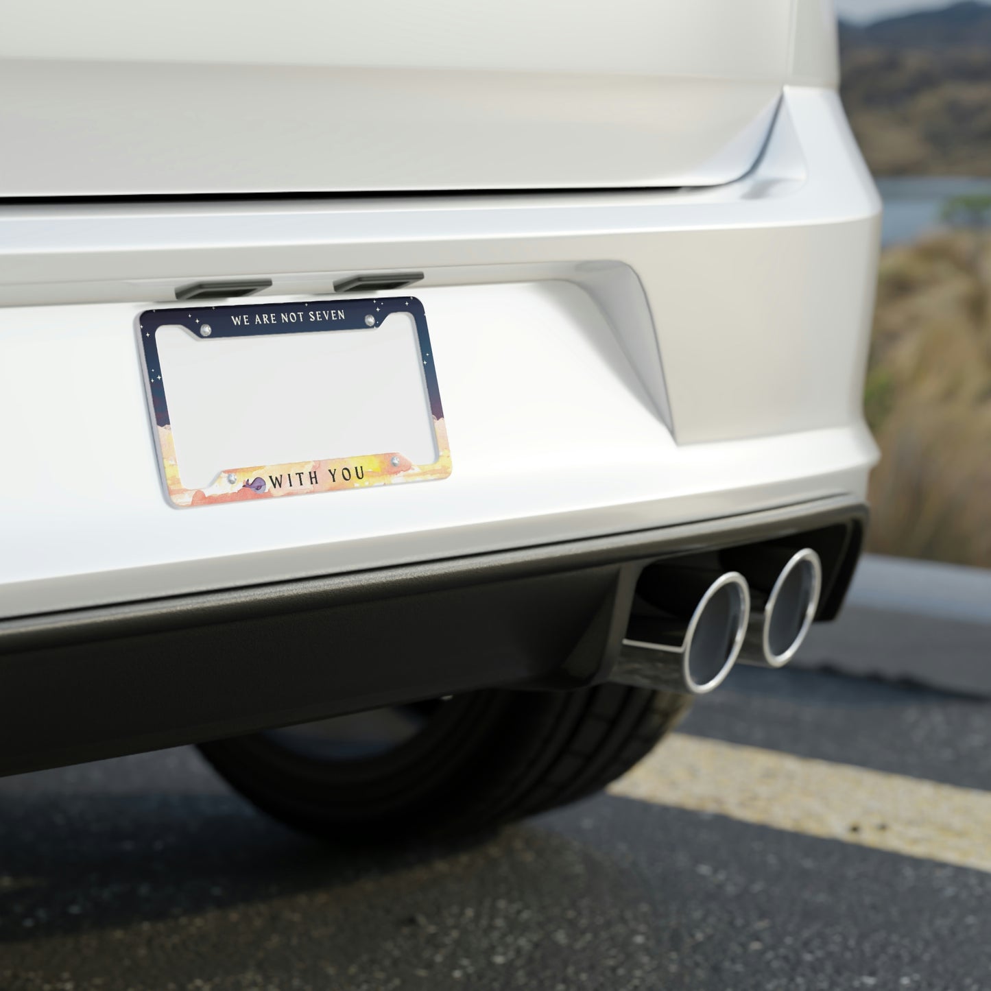 BTS License Plate Frame "We Are Not Seven With You" Bulletproof Eternal ot7