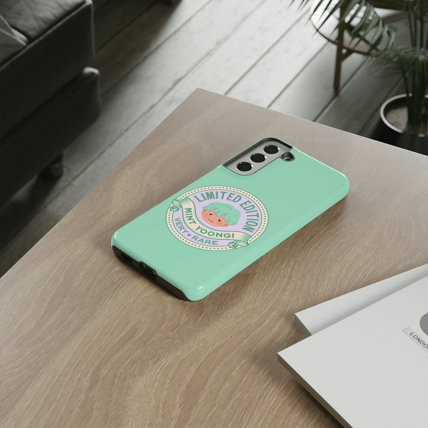 BTS Phone Case | BTS Suga Mint Yoongi | bts aesthetic phone case | bts inspired