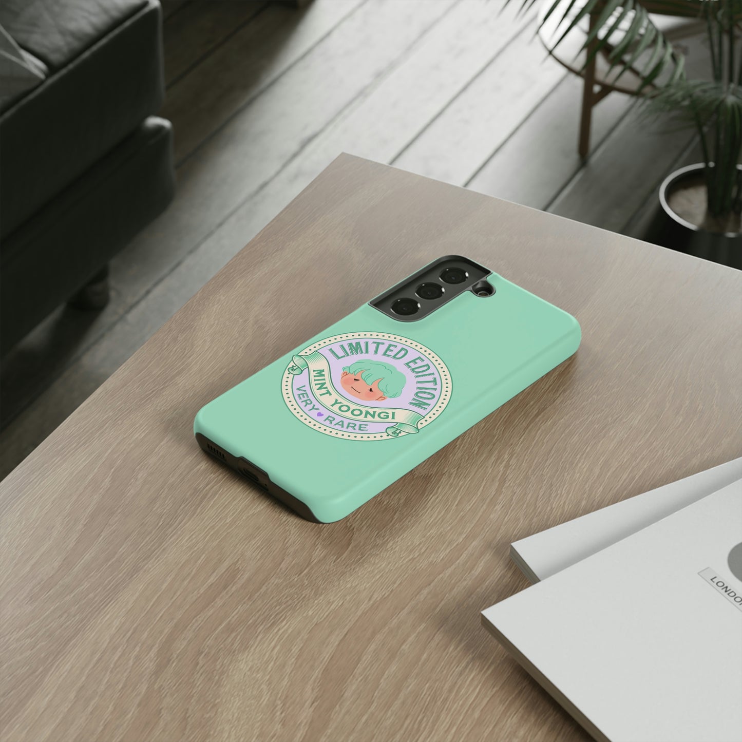 BTS Phone Case | BTS Suga Mint Yoongi | bts aesthetic phone case | bts inspired